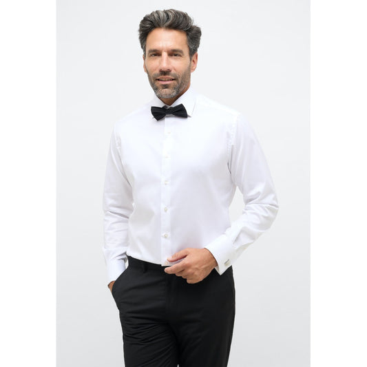Eterna 8005 00 X659 Modern Fit White 2 Ply Double Cuff Long Sleeve Shirt