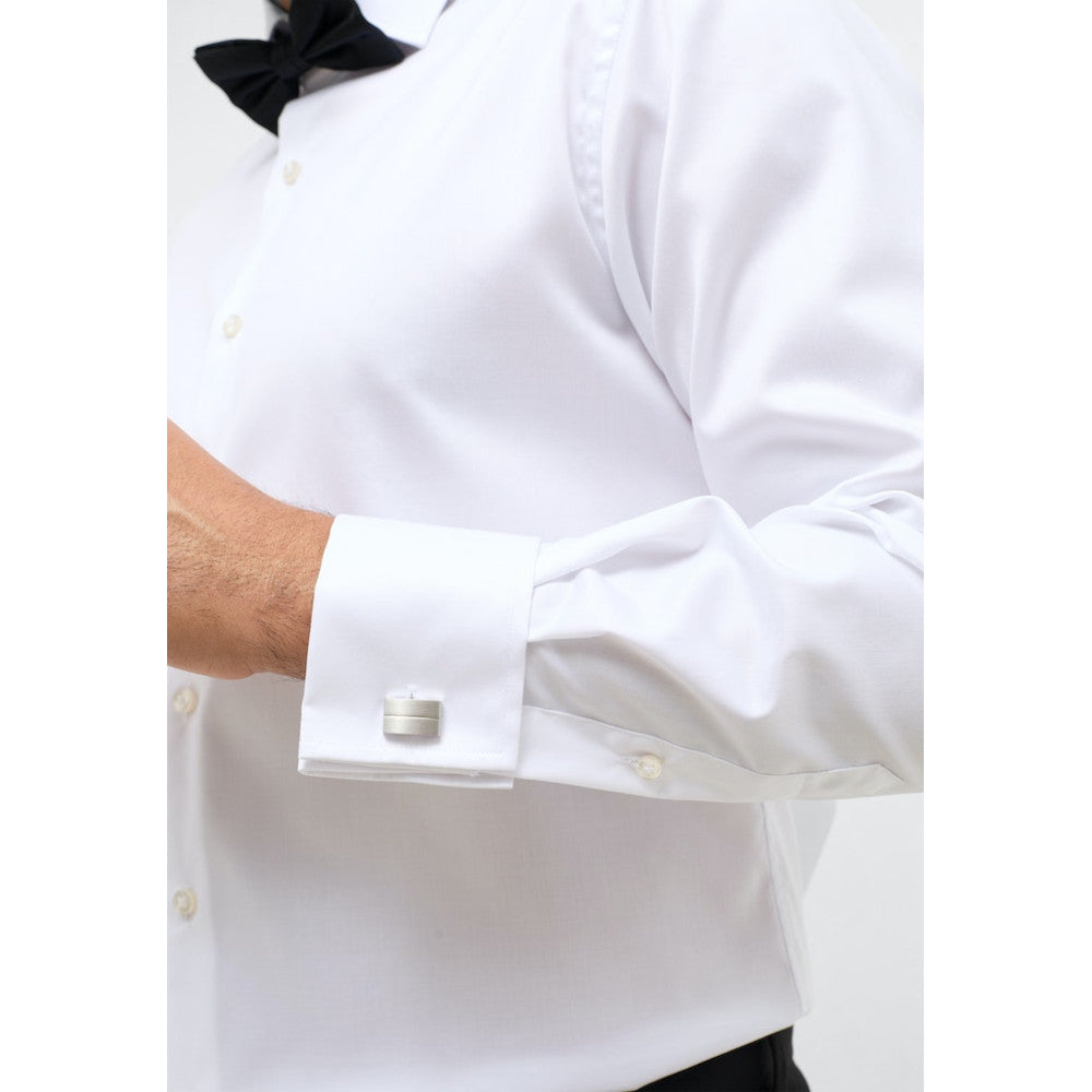 Eterna 8005 00 X659 Modern Fit White 2 Ply Double Cuff Long Sleeve Shirt