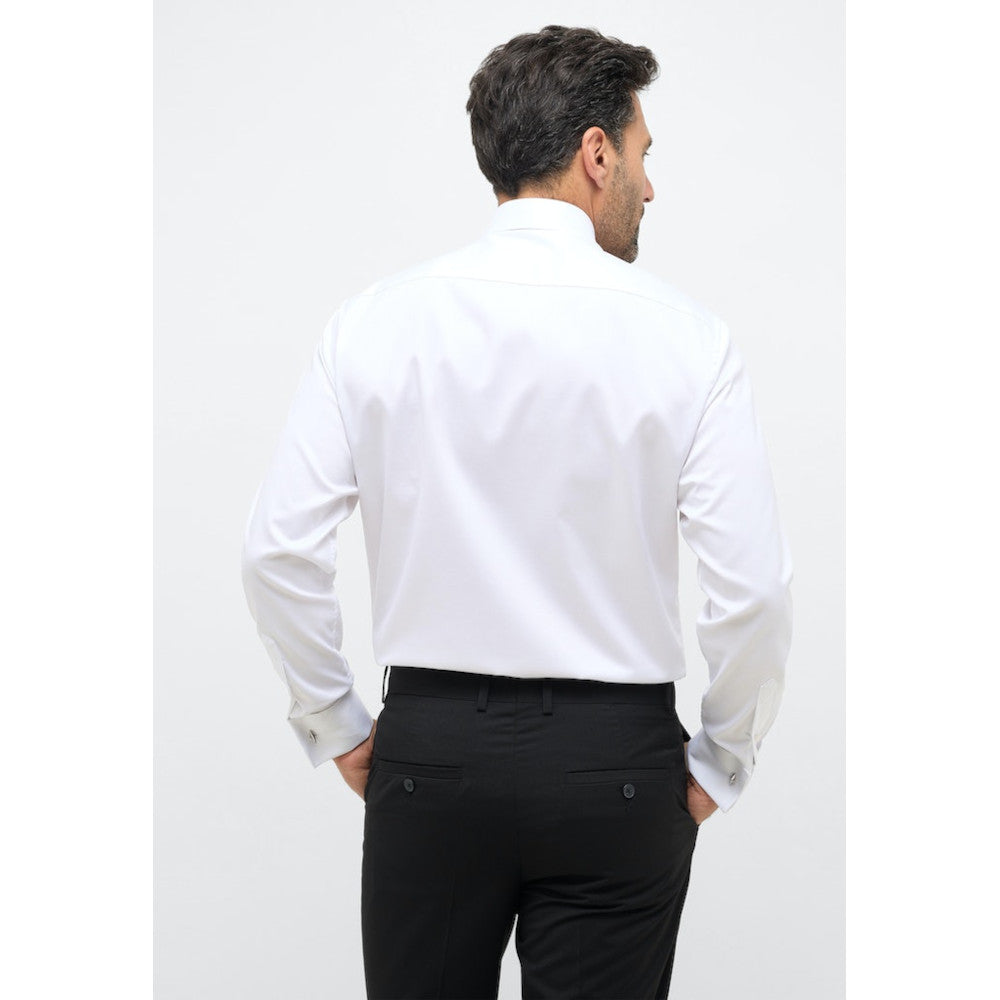 Eterna 8005 00 X659 Modern Fit White 2 Ply Double Cuff Long Sleeve Shirt