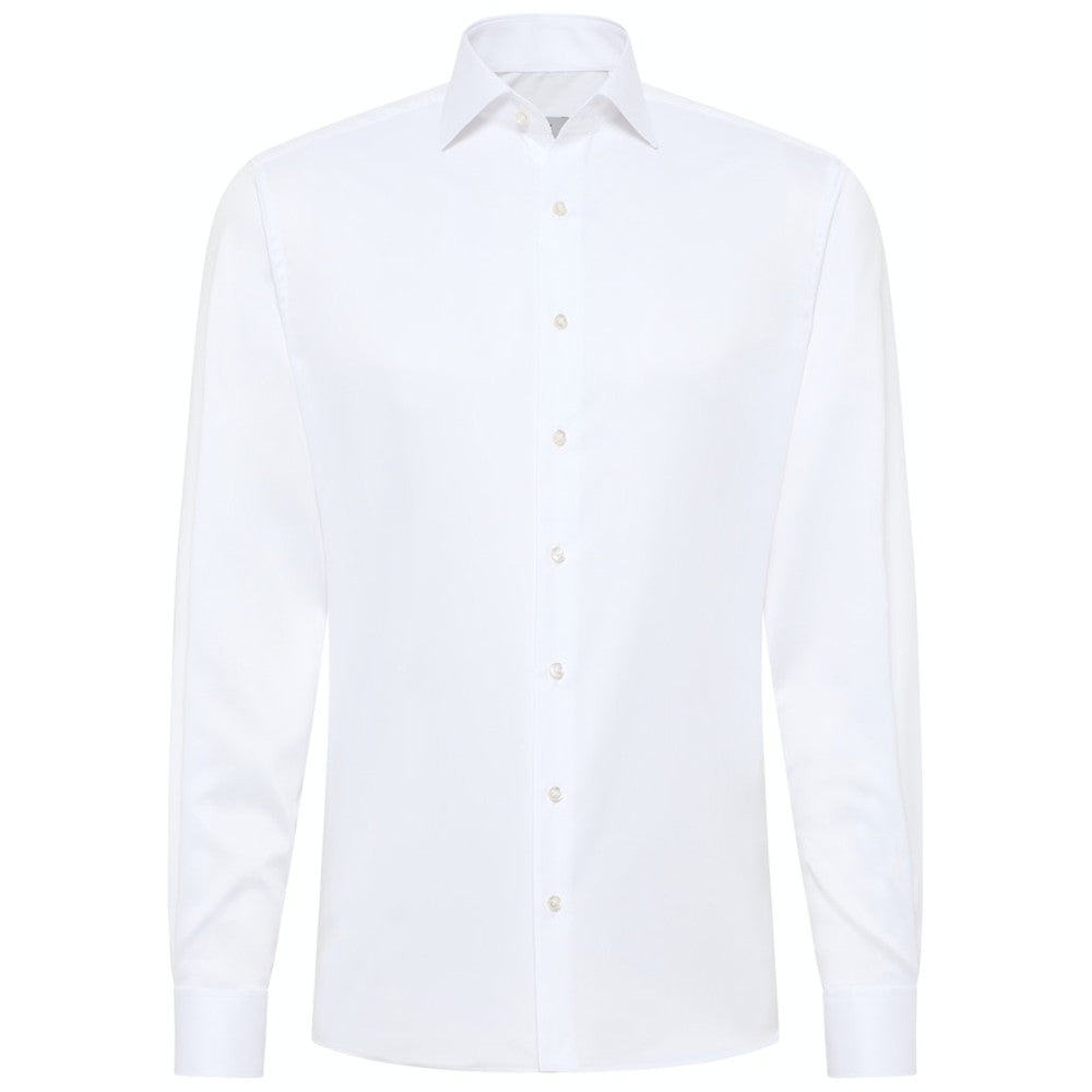Eterna 8005 00 X659 Modern Fit White 2 Ply Double Cuff Long Sleeve Shirt