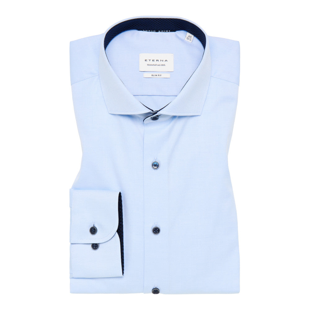 Eterna 8819 10 F142 Light Blue Slim Fit Shirt