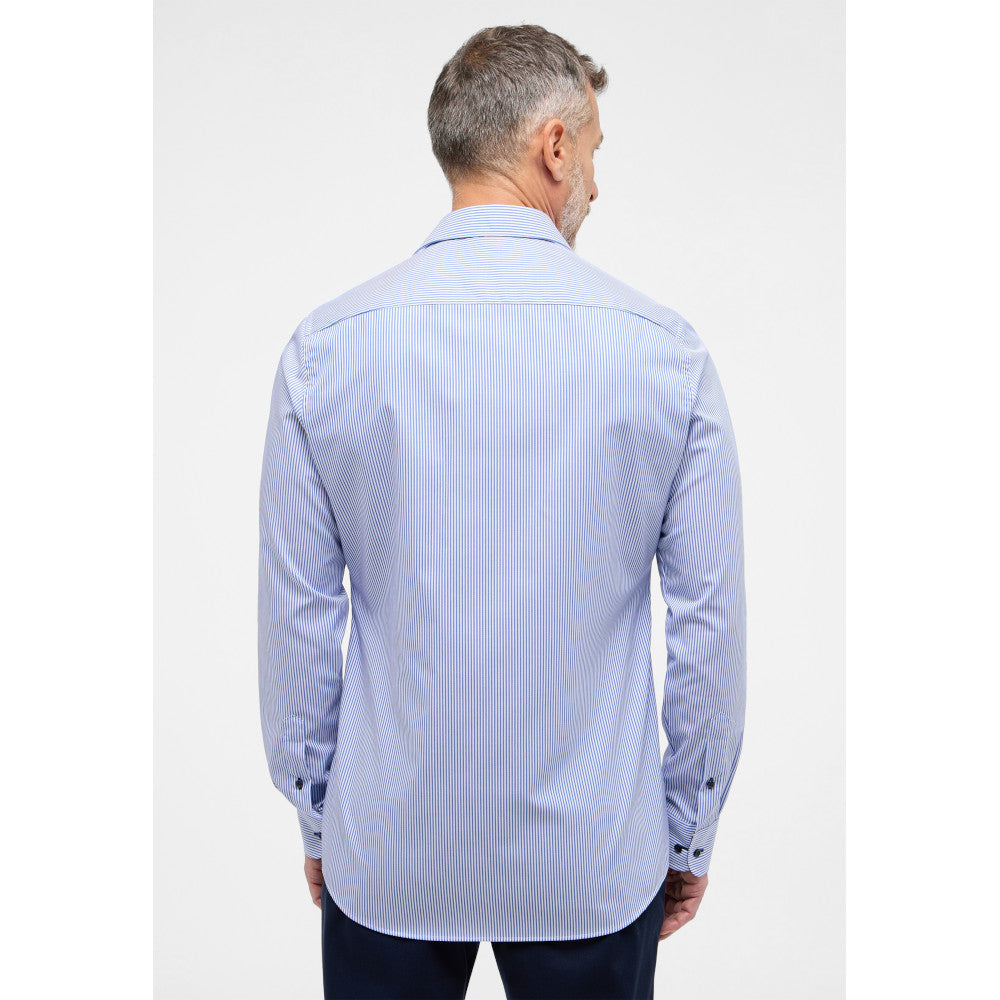 Eterna 8992 16 F140 Blue Stripe Slim Fit Shirt