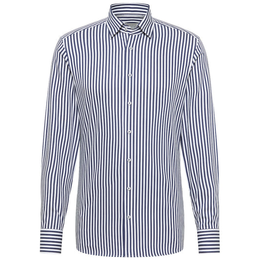 Eterna 1056 18 X11U Navy Stripe Modern Fit Shirt