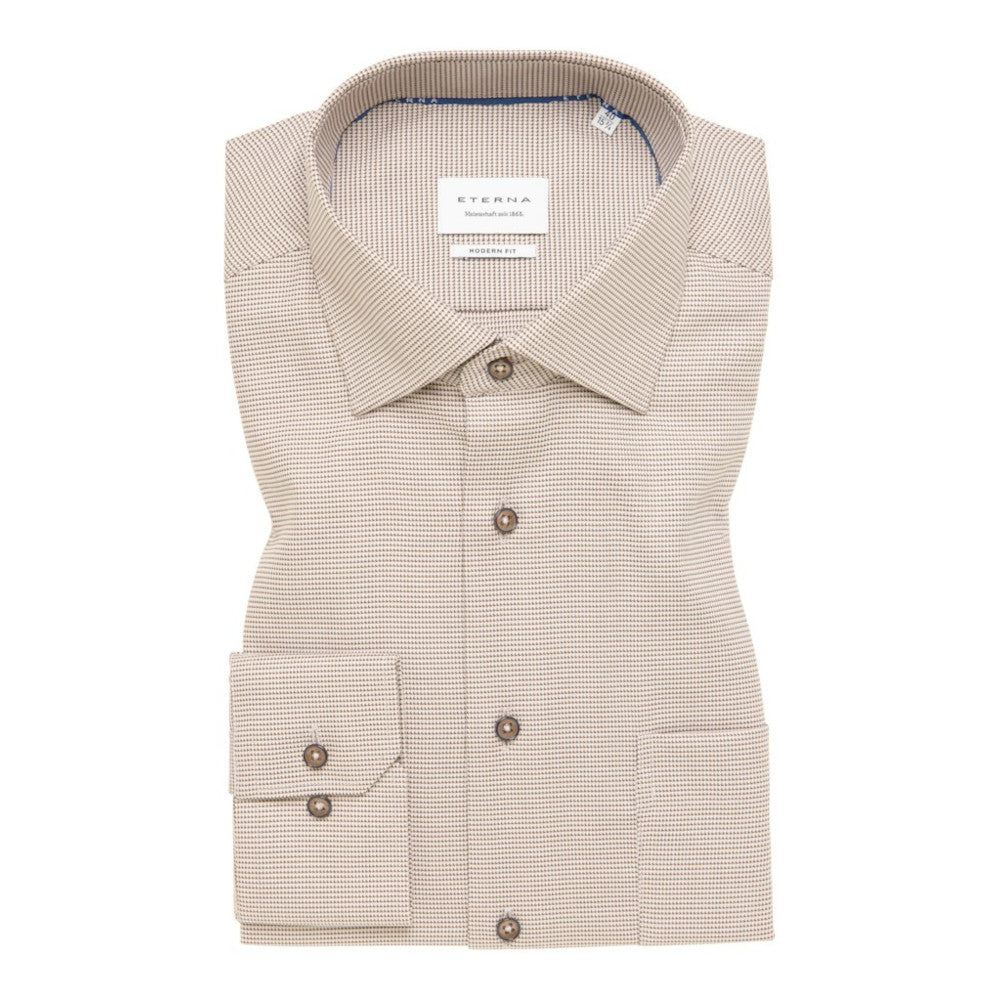 Eterna 4158 28 X19K Sand Modern Fit Shirt