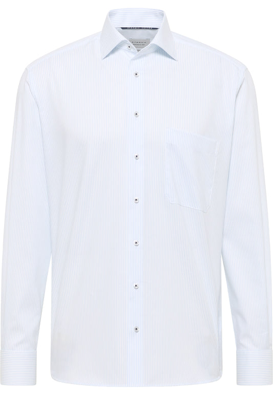 Eterna 1396 12 E19K White Blue Comfort Fit Shirt
