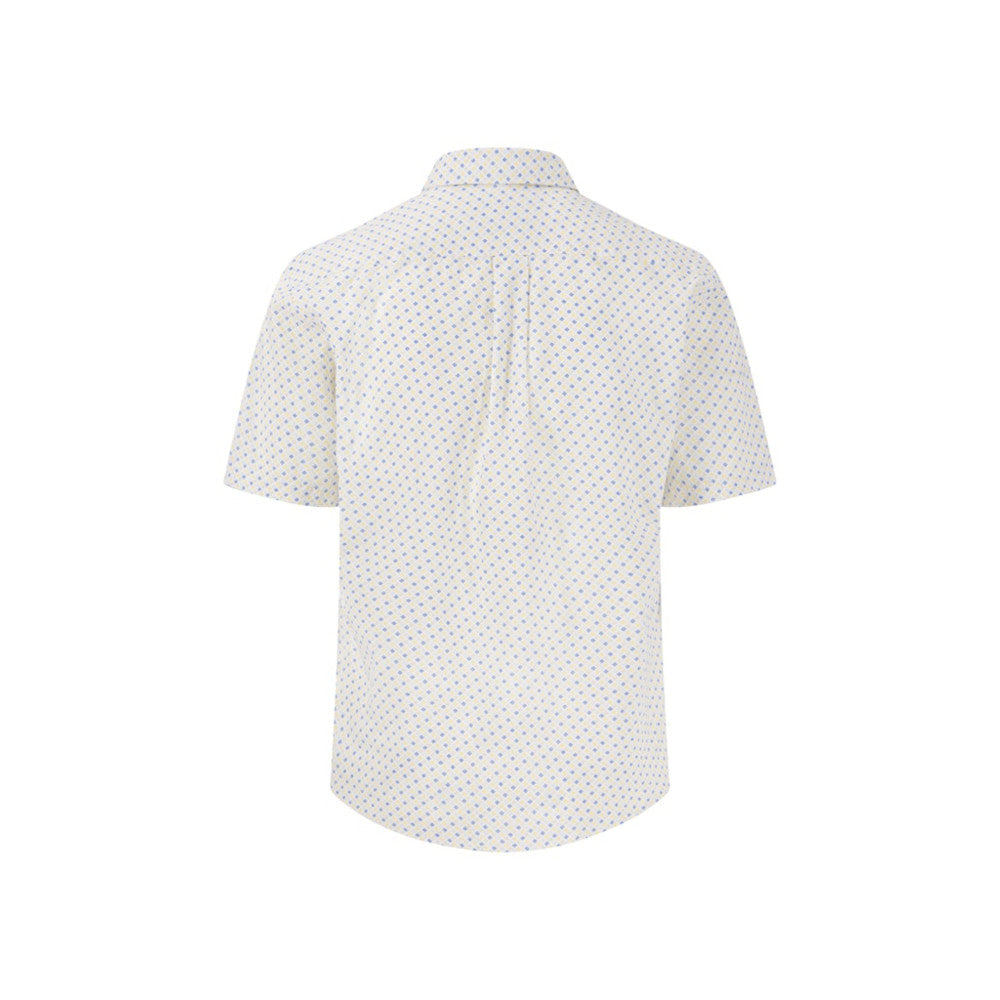 Fynch Hatton 1504 5336 112 Vivid Yellow Print Short Sleeve Casual Shirt