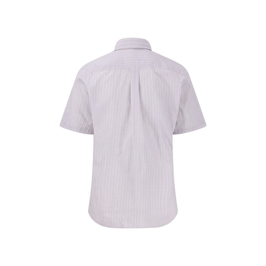 Fynch Hatton 1504 6121 461 Peony Poplin Print Short Sleeve Casual Shirt
