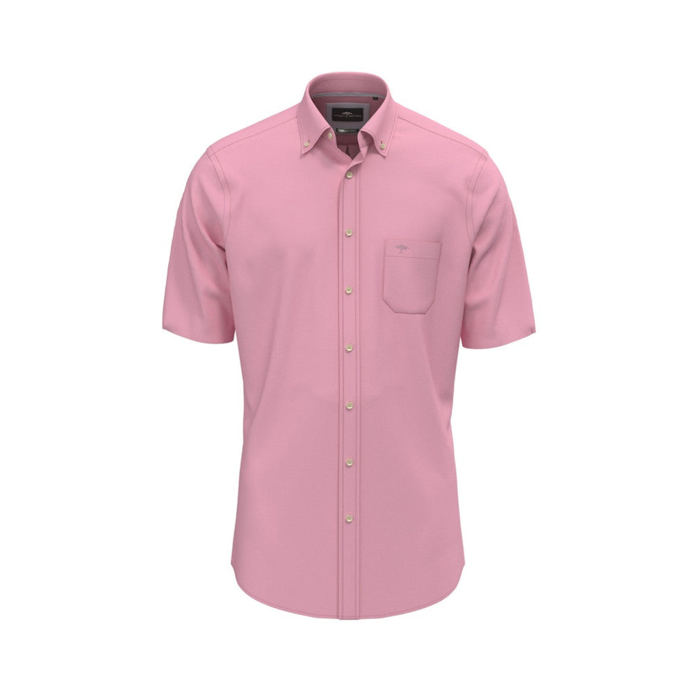 Fynch Hatton 1504 8091 461 Peony Classic Short Sleeve Casual Shirt