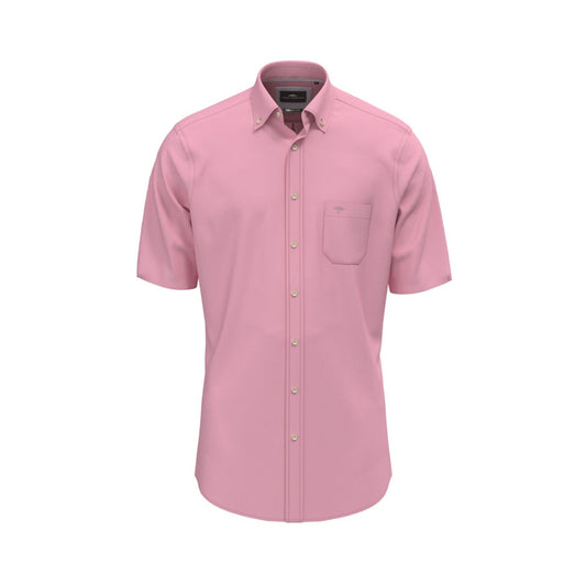 Fynch Hatton 1504 8091 461 Peony Classic Short Sleeve Casual Shirt