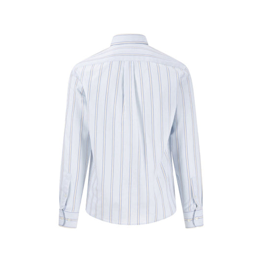 Fynch Hatton 1503 5280 607 Summer Breeze Modern Oxford Stripes Long Sleeve Casual Shirt