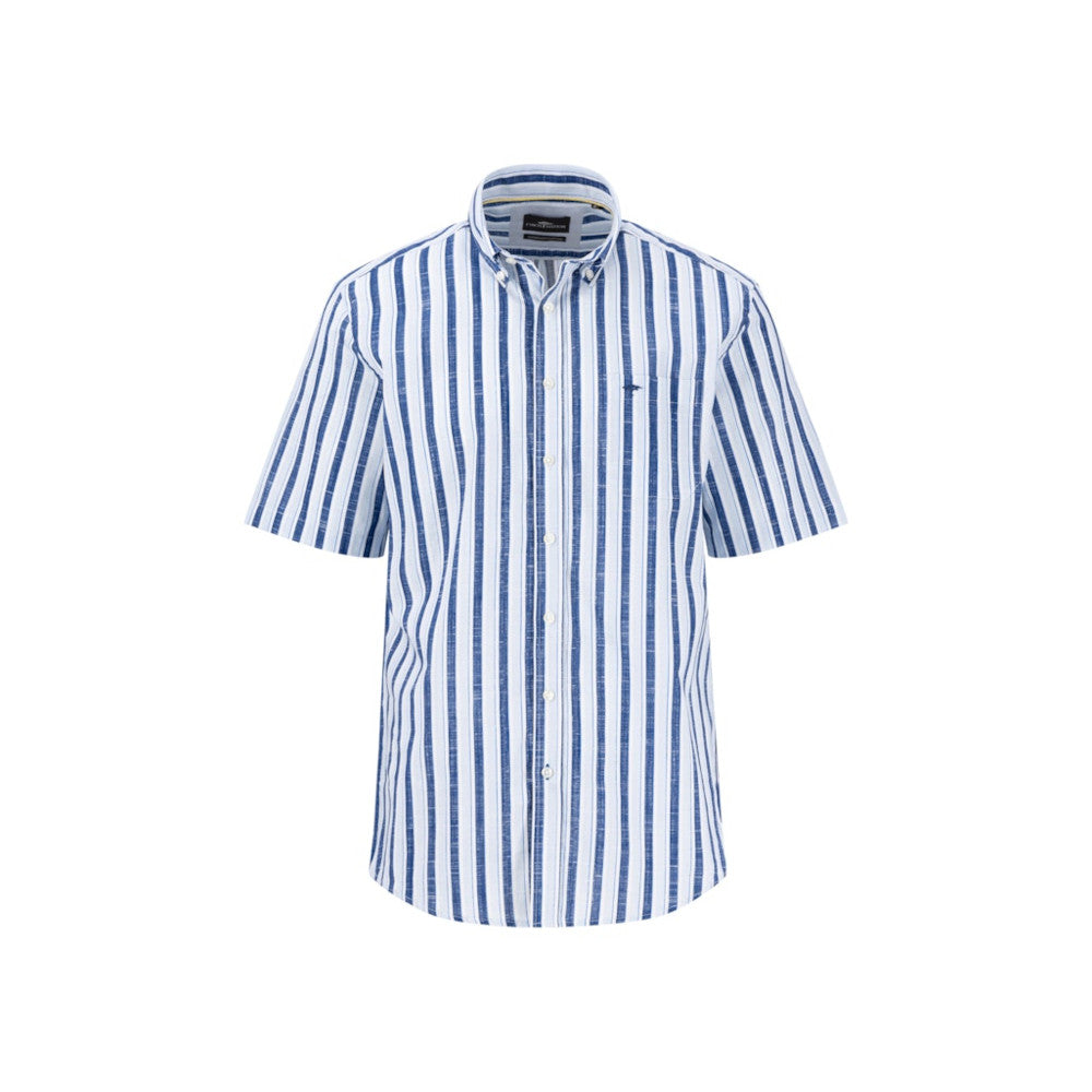Fynch Hatton 1504 5311 607 Summer Breeze Striped Short Sleeve Casual Shirt