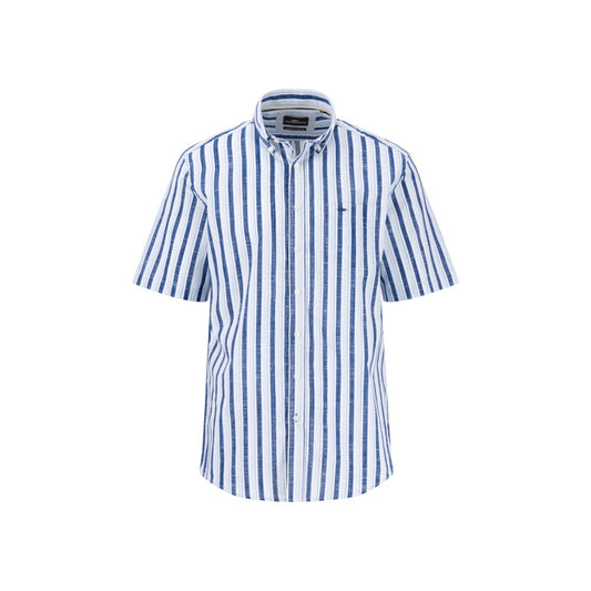 Fynch Hatton 1504 5311 607 Summer Breeze Striped Short Sleeve Casual Shirt