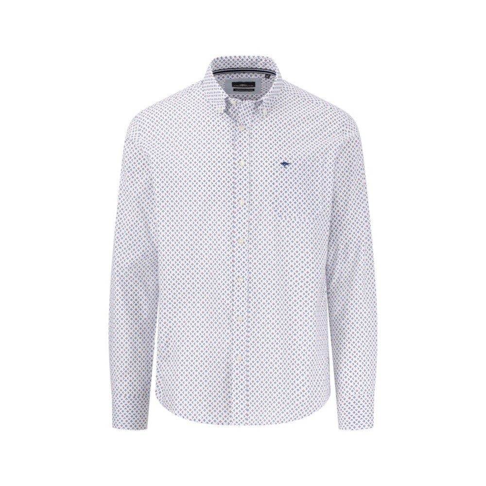 Fynch Hatton 1502 5190 685 Navy Colorful Minimals Long Sleeve Casual Shirt