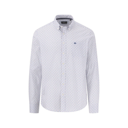 Fynch Hatton 1502 5190 685 Navy Colorful Minimals Long Sleeve Casual Shirt