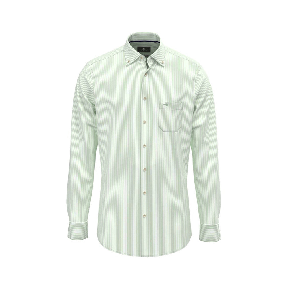 Fynch Hatton 1513 8520 722 Turf Green Classic Oxford Long Sleeve Casual Shirt