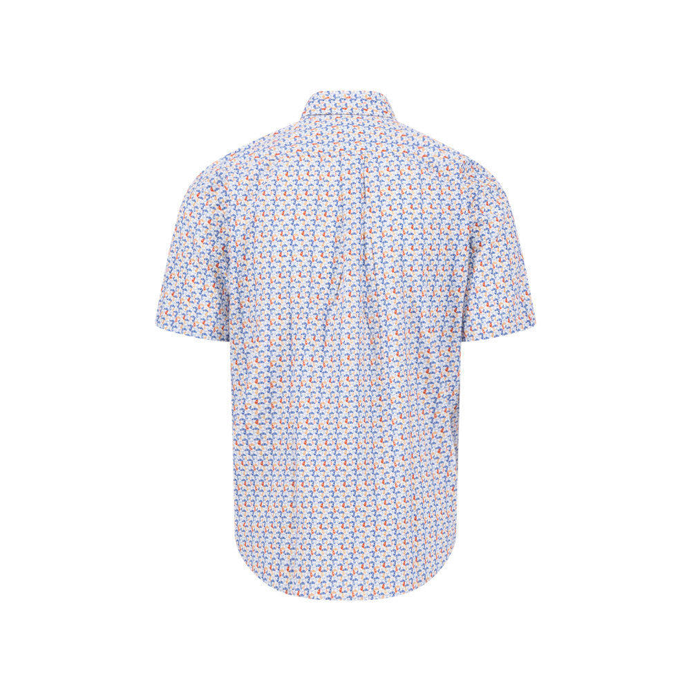 Fynch Hatton 1604 5071 369 Spicy Red Premium Retro Short Sleeve Casual Shirt