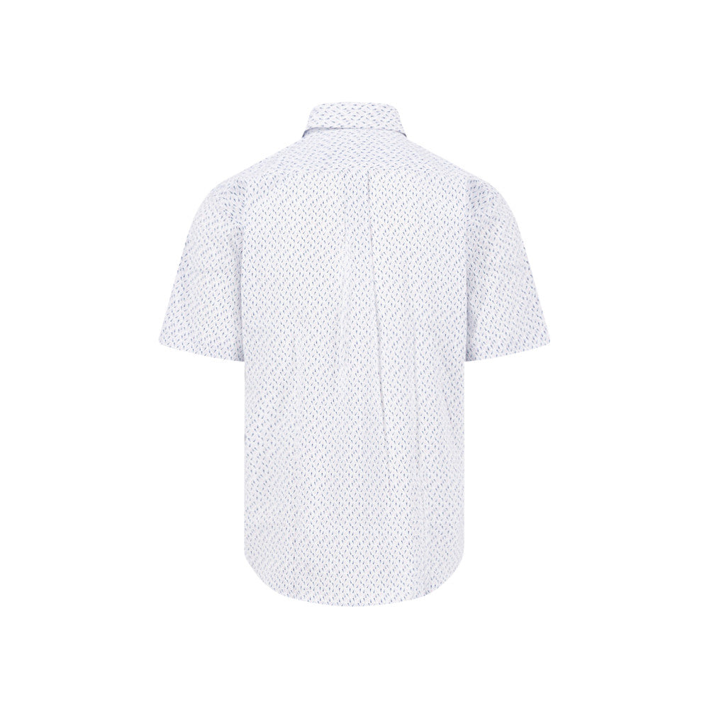 Fynch Hatton 1613 5111 464 Magnolia Seasonal Combi Print Short Sleeve Casual Shirt