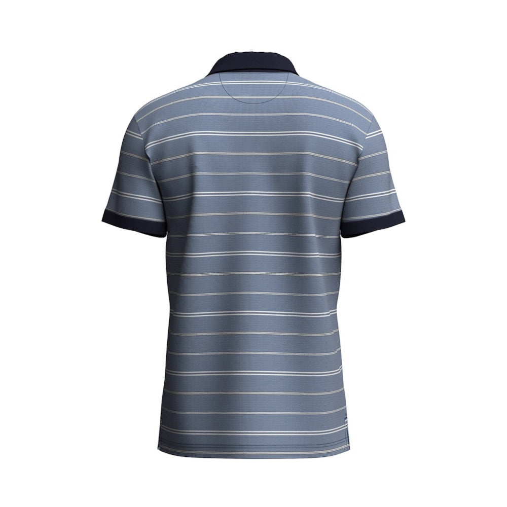 Fynch Hatton 1603 1906 672 Midnight 2 Tone Stripe Polo Shirt