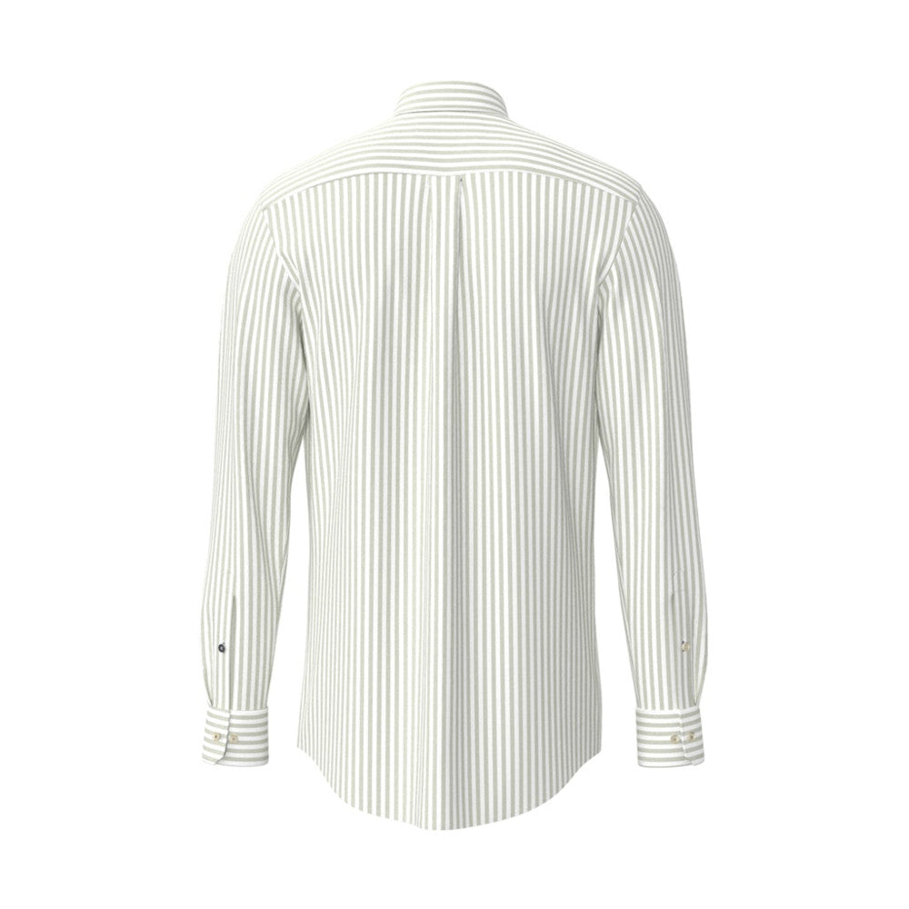 Fynch Hatton 1613 8440 740 Avocado Oxford Stripe Casual Shirt