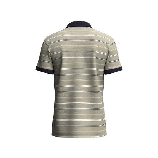 Fynch Hatton 1603 1906 745 Pistachio 2 Tone Stripe Polo Shirt