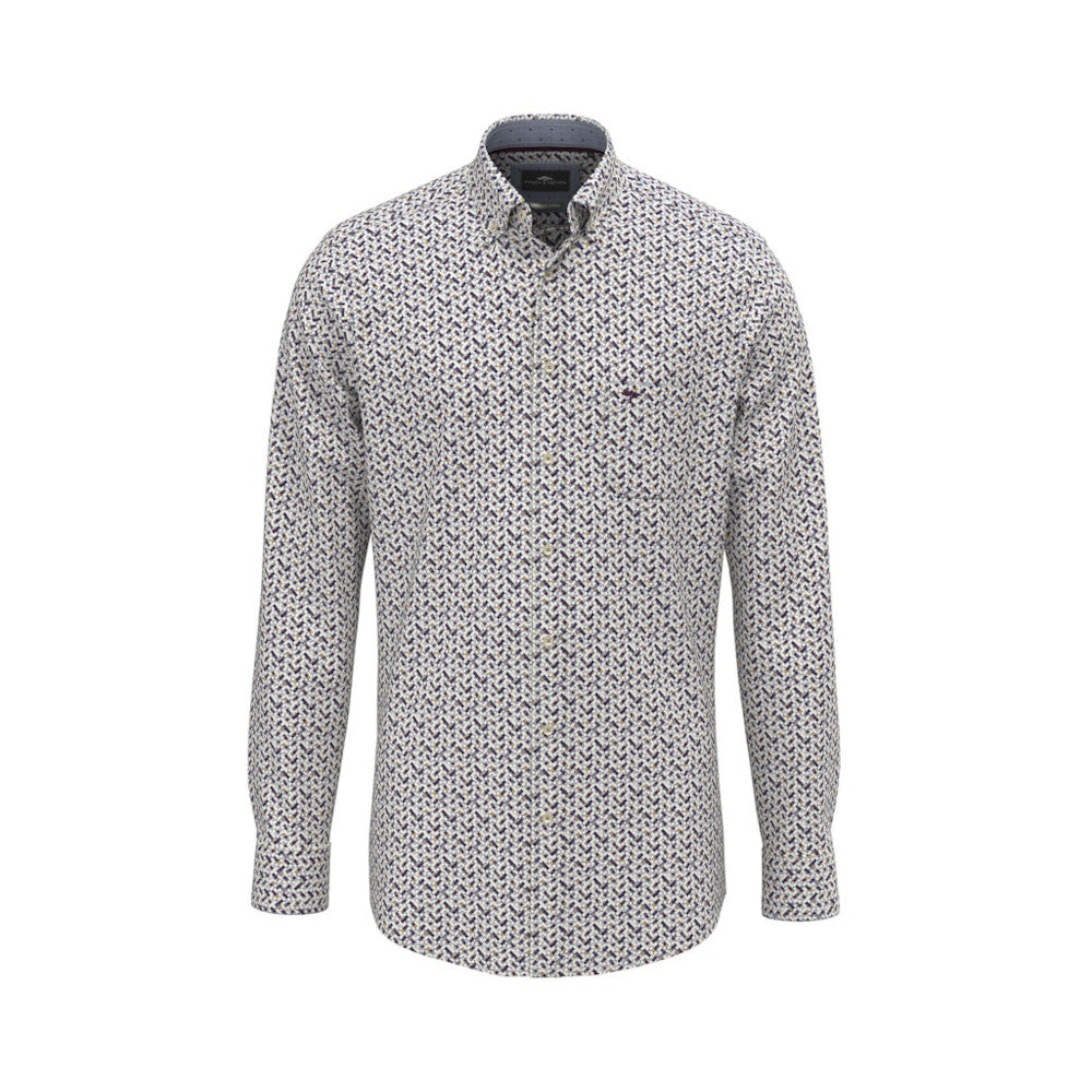Fynch Hatton 1509 8930 368 Deep Merlot Colorful Long Sleeve Shirt
