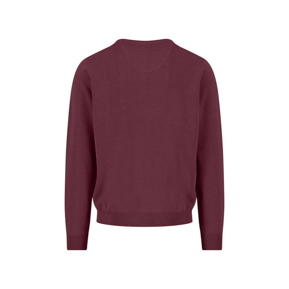 Fynch Hatton 1514 211 368 Deep Merlot Super Fine V-Neck