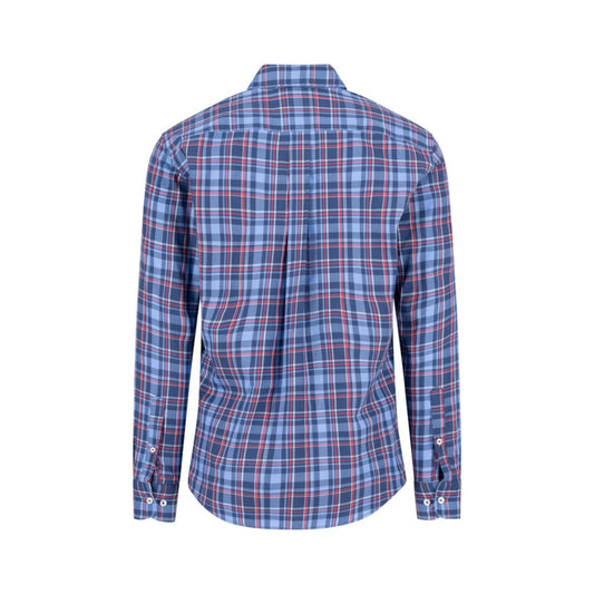 Fynch Hatton 1508 6270 415 Berry Twill Check Long Sleeve Shirt