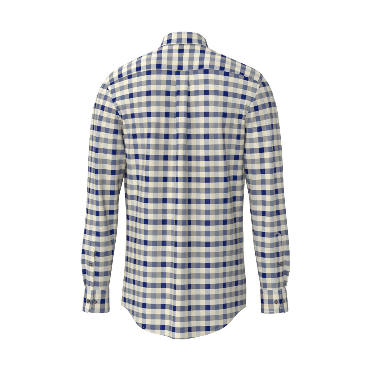 Fynch Hatton 1609 8720 660 Air Blue Heringbone Check Casual Shirt