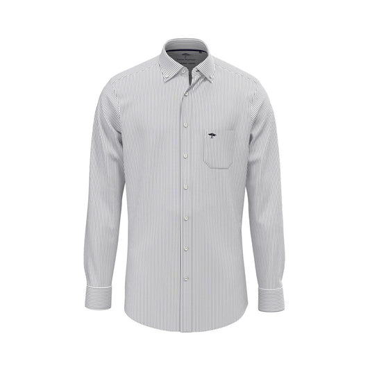 Fynch Hatton 1000 5500 5570 Navy Stripe Long Sleeve Casual Shirt