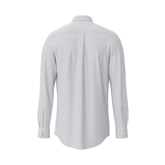 Fynch Hatton 1000 5500 5570 Navy Stripe Long Sleeve Casual Shirt