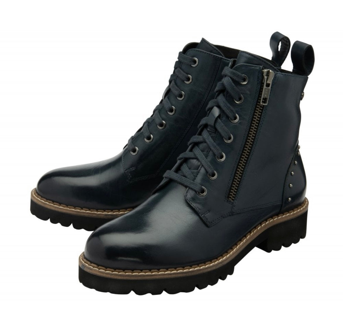 Lotus ULB338 Braxton Blue Leather Boots