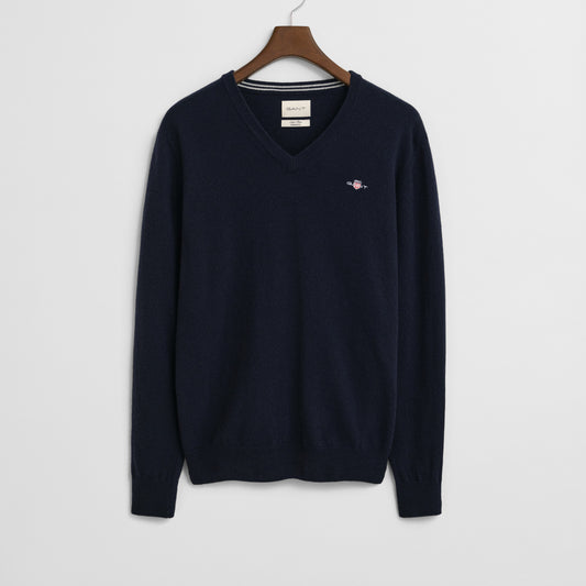 Gant 87212 410 Marine Superfine Lambswool V-Neck