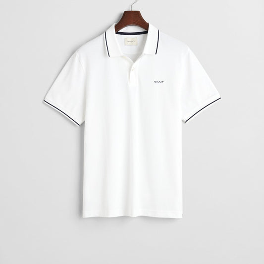 Gant 2062034 110 White Tipping Ss Pique Polo