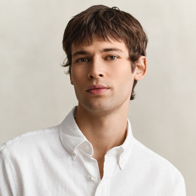 Gant 3250083 110 Reg Cotton Linen SS White Shirt