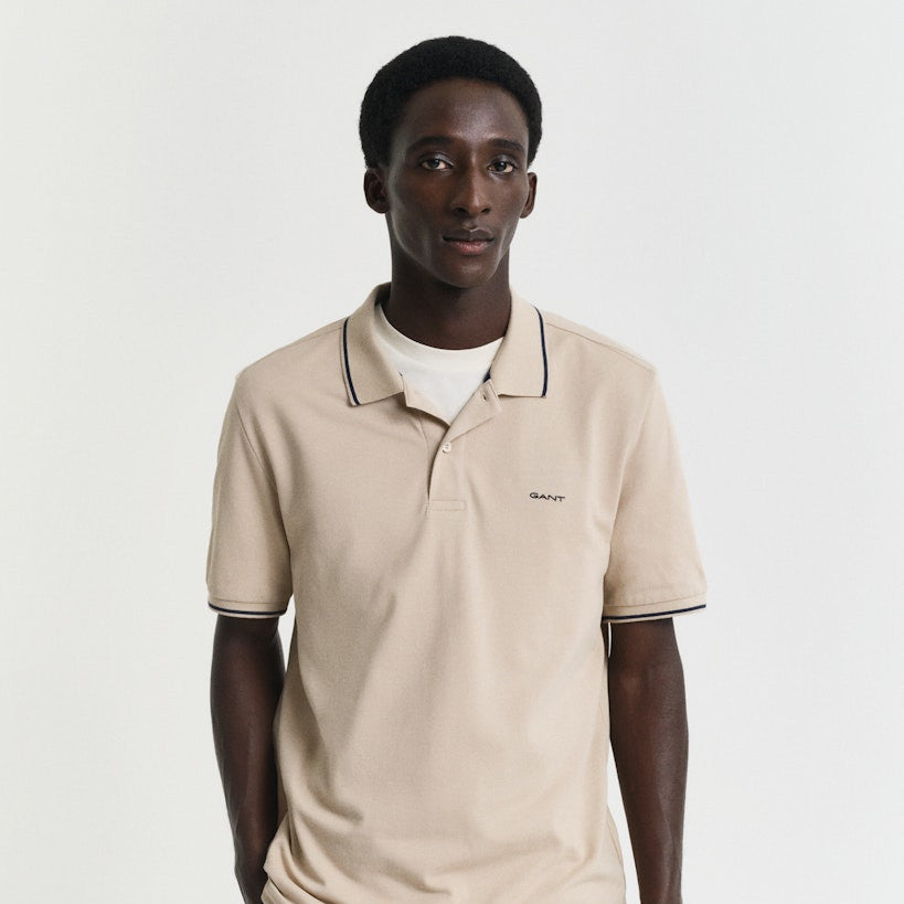 Gant 2062034 277 Dry Sand Tipping Ss Pique Polo