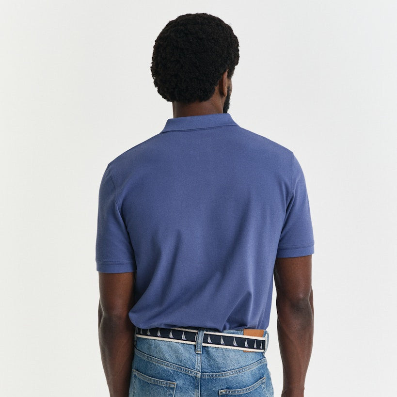 Gant 2062026 401 Dusty Navy Reg Contrast Pique Ss Polo