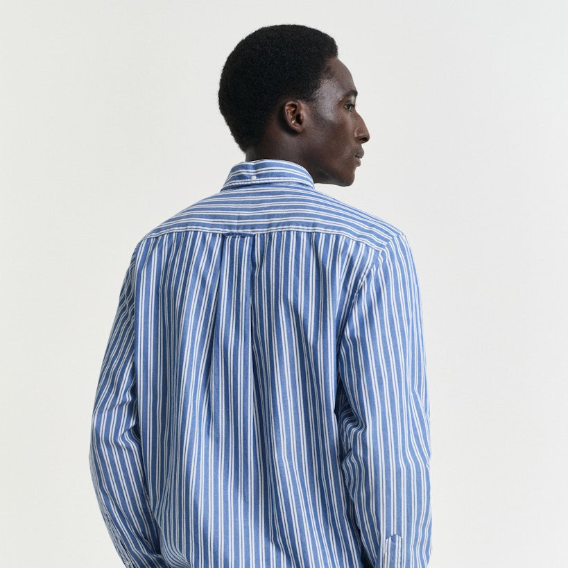 Gant 3250031 407 Rich Blue Reg Classic Poplin Stripe Shirt