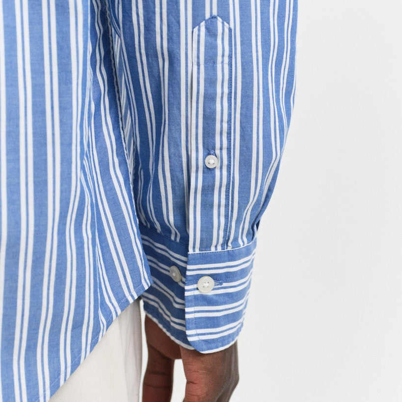 Gant 3250031 407 Rich Blue Reg Classic Poplin Stripe Shirt