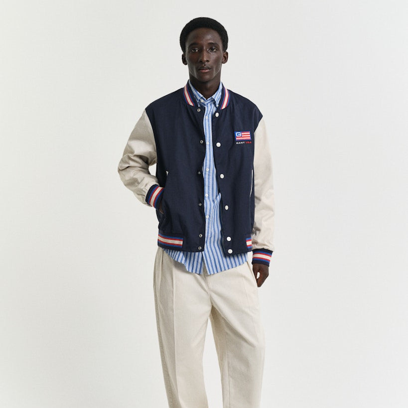 Gant 3250031 407 Rich Blue Reg Classic Poplin Stripe Shirt