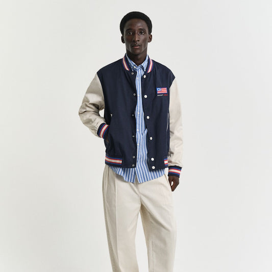 Gant 3250031 407 Rich Blue Reg Classic Poplin Stripe Shirt