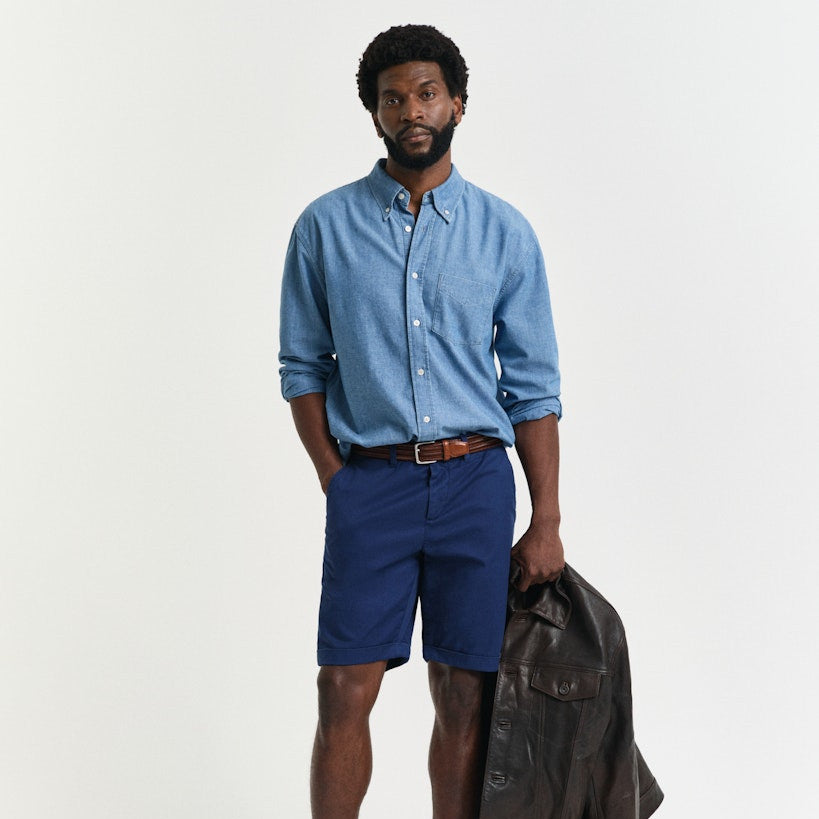 Gant 205354 423 Persian Blue Reg Sunfaded Chino Shorts