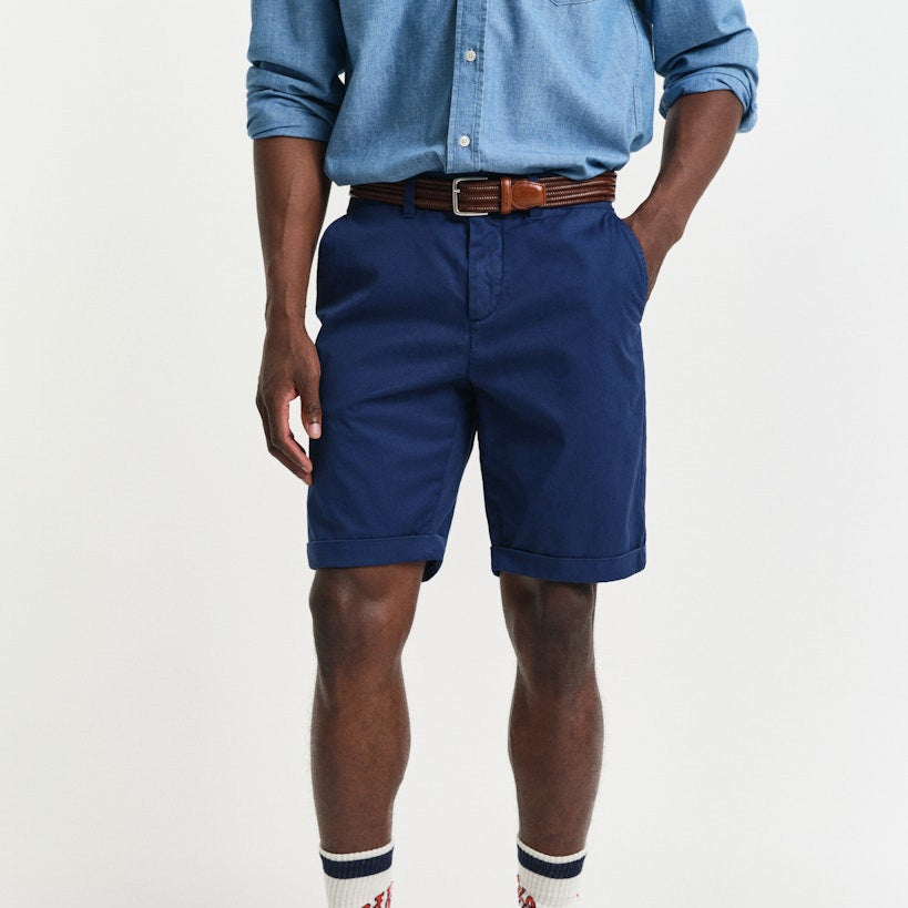 Gant 205354 423 Persian Blue Reg Sunfaded Chino Shorts