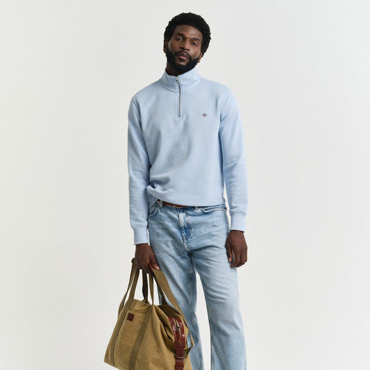 Gant 2008005 457 Fresh Blue Reg Shield Half Zip Sweat