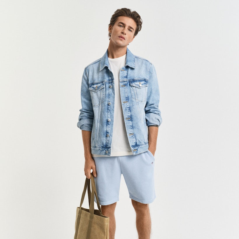 Gant 2009027 457 Fresh Blue Reg Shield Sweat Shorts