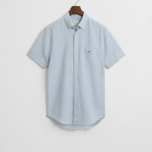 Gant 3250083 457 Fresh Blue Reg Cotton Linen Ss Shirt