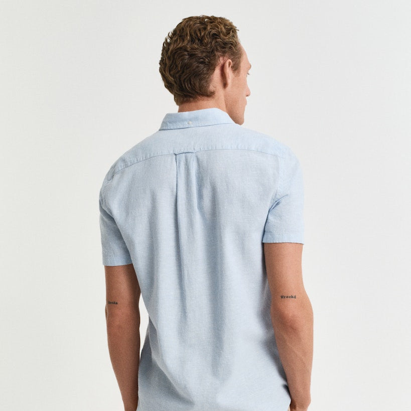 Gant 3250083 457 Fresh Blue Reg Cotton Linen Ss Shirt