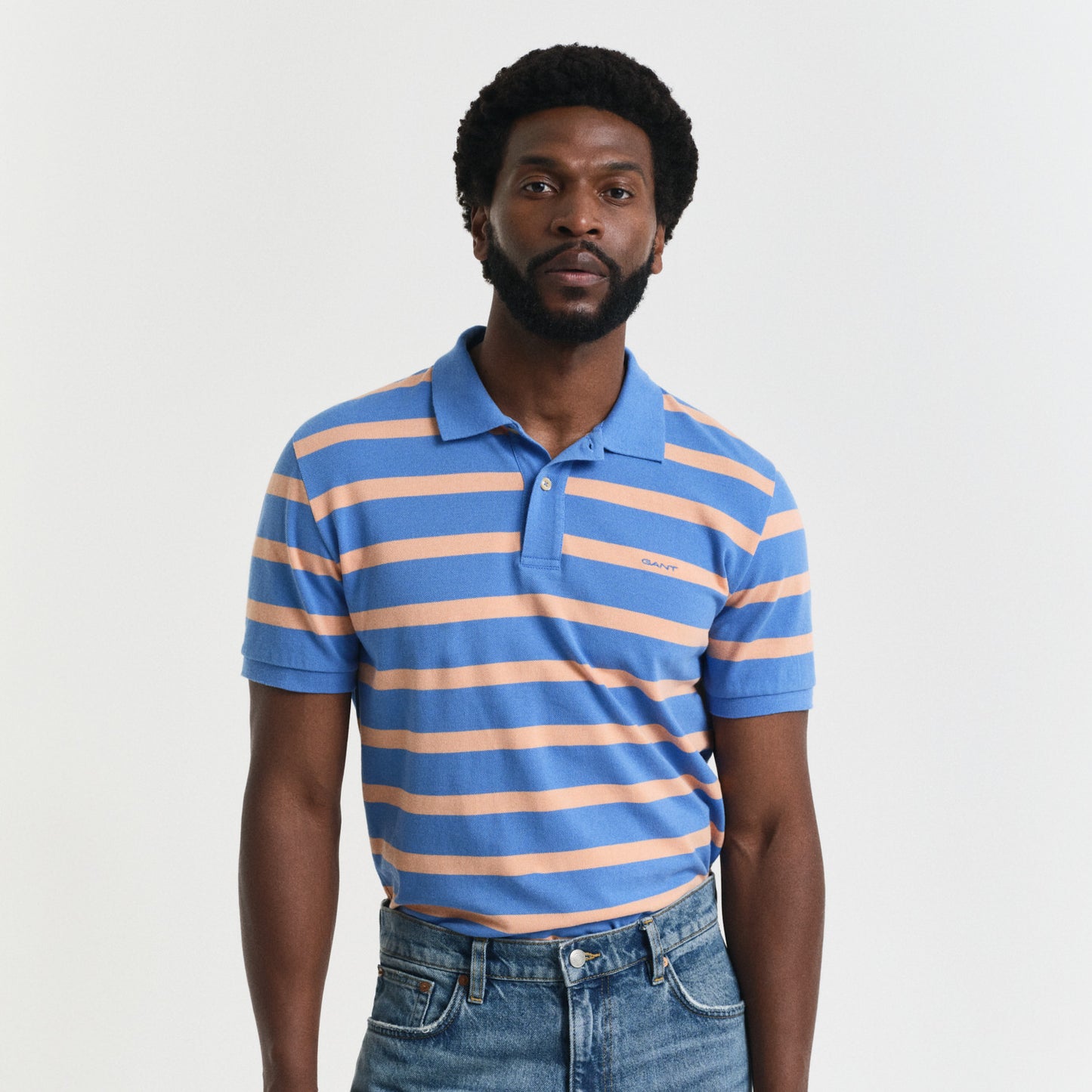 Gant 2014055 419 Perfect Blue Striped Polo