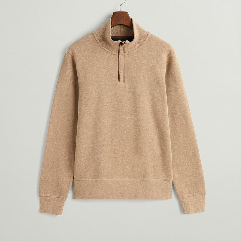 Gant 2068028 296 Khaki Mel Sacker Rib Half Zip