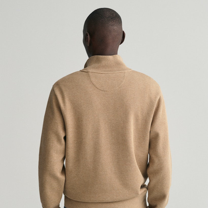 Gant 2068028 296 Khaki Mel Sacker Rib Half Zip