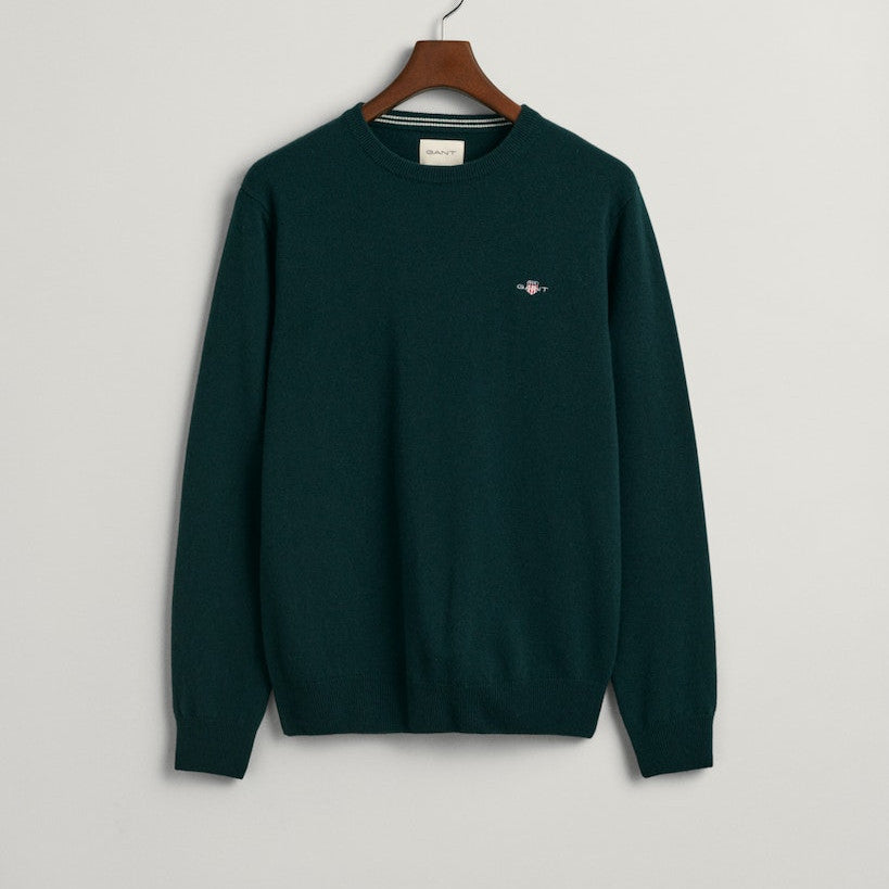 Gant 87211 374 Tartan Green Superfine Lambswool C-Neck